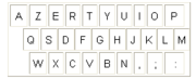 Anordnung der Buchstaben nach der AZERTY-Tastaturbelegung