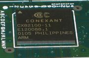 ARM-Prozessorchip von der Firma Conexant, welcher beispielsweise in Routern verwendet wird.