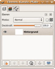 Dialoge für Ebenen, Farbkanäle und Pfade