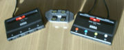 Die drei Mehrspieleradapter für den Sega Mega Drive.
