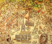 Ausschnitt aus dem Meldeman-Plan mit Stephansdom