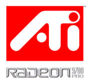 Das Logo der Radeon 9700 Pro.
