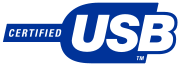 Logo für USB-LowSpeed- oder -FullSpeed-zertifizierte Geräte