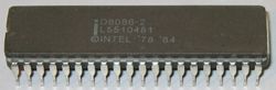 Prozessor Intel 8086 in Gehäuseform DIP-40.